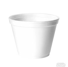 Pote De Plástico Descartável Térmico Branco 360ml Com 25 Unidades