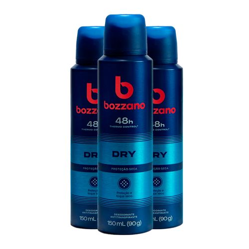 Kit Desodorante Aerosol Bozzano Dry 90g - 3 unidades