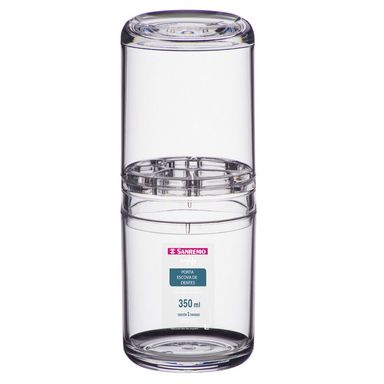 Porta Escova De Dente Transparente Sanremo 350ml