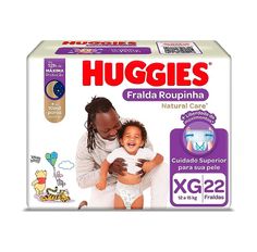 Fralda Descartável Huggies Natural Care XG Mega Com 22 Unidades