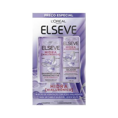 Kit Elseve Shampoo 375ml + Condicionador Hidra Hialurônico 170ml