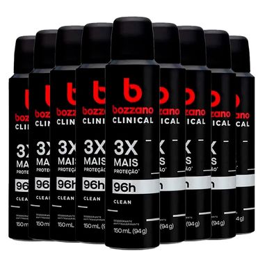 Kit Desodorante Aerosol Bozzano Clinical Clean 150ml - 9 unidades