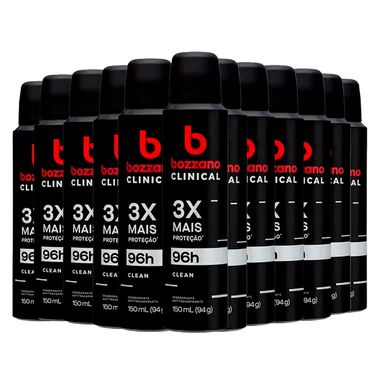 Kit Desodorante Aerosol Bozzano Clinical Clean 150ml - 12 unidades