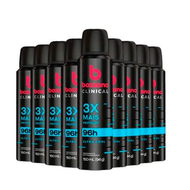 Kit Desodorante Aerosol Bozzano Clinical Ultra Cool 150ml - 9 unidades