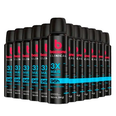 Kit Desodorante Aerosol Bozzano Clinical Ultra Cool 150ml - 12 unidades