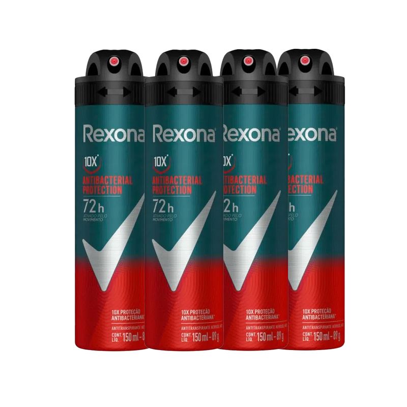 2022100812-Kit-Desodorante-Aerosol-Rexona-Men-Antibacterial-150ml---4-Unidades