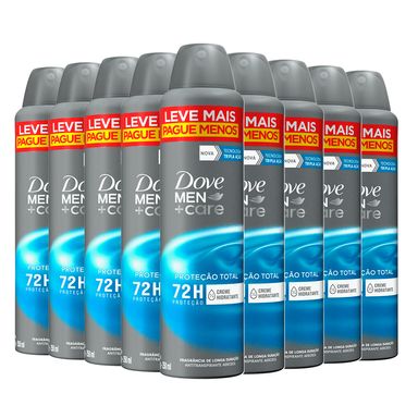 Kit Desodorante Aerosol Dove Cuidado Total 250ml - 9 unidades