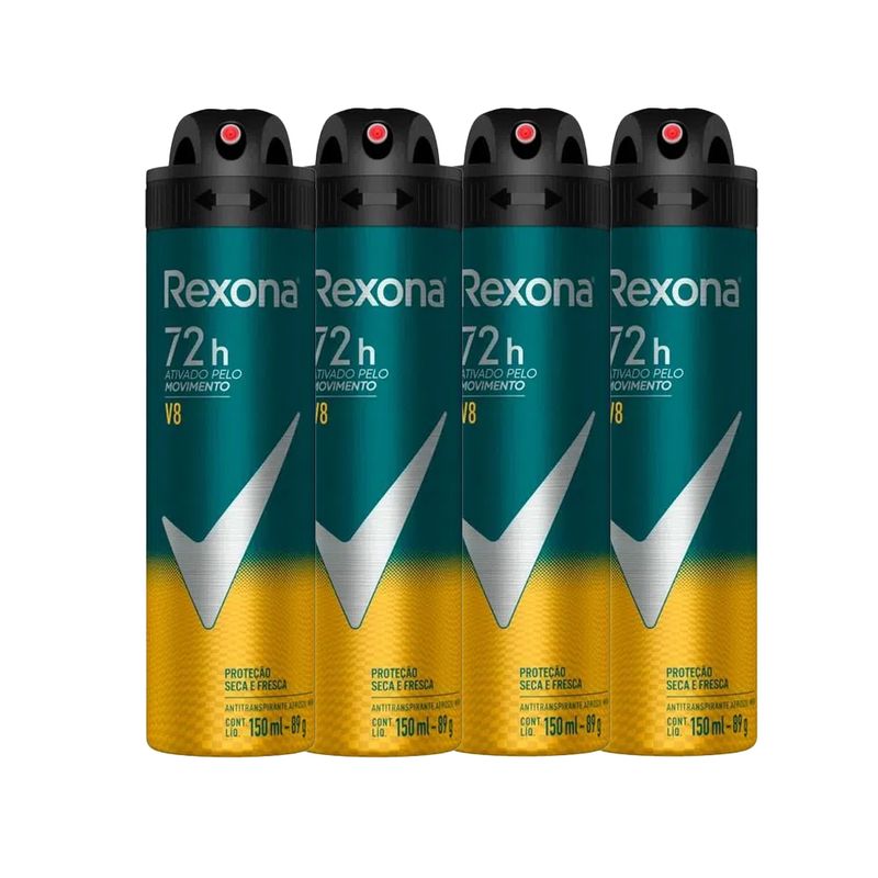 2022100821-Kit-Desodorante-Aerosol-Rexona-V8-Amarelo-150ml---4-Unidades
