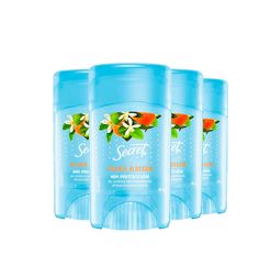 kit Desodorante Antitranspirante Secret Clear Gel Orange Blossom 45g - 4 Unidades
