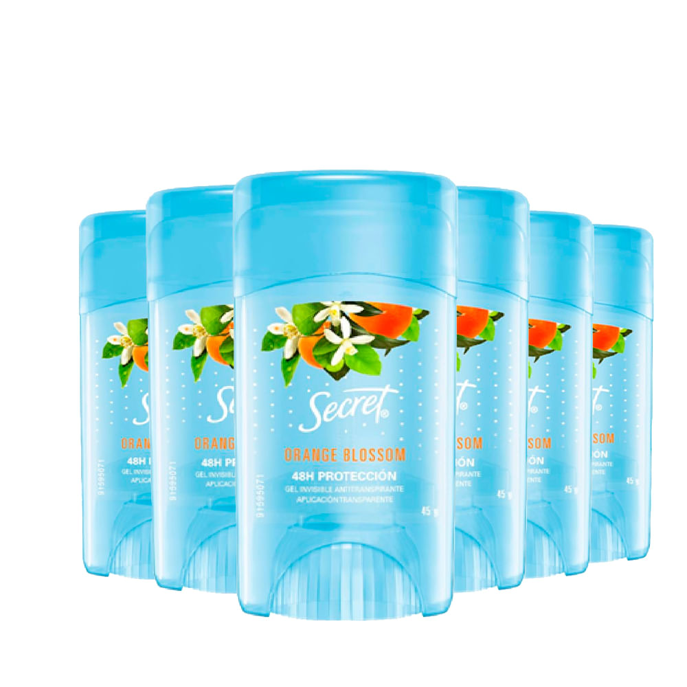 Kit Desodorante Antitranspirante Secret Clear Gel Orange Blossom