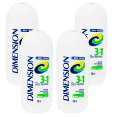 Kit 4 Shampoos Dimension Anticaspa 3x1 200ml