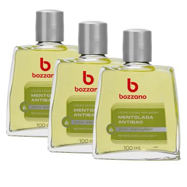 Kit Loção Pós Barba Bozzano Mentolada 100ml - 3 Unidades