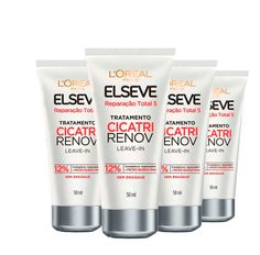 Kit Leave-In De Tratamento Elseve RT5 Cicatri Renov 50ml 4- Unidades