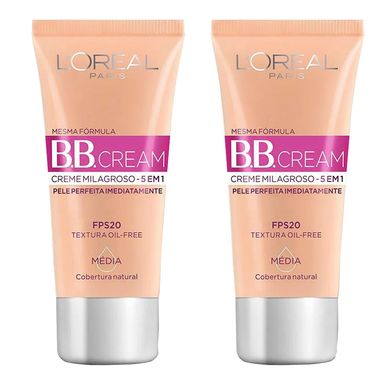 Kit 2 BB Cream L'Oréal Paris Dermo Expertise Média FPS20 30ml