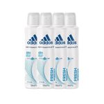 Kit-Desodorante-Aerossol-Adidas-Feminino-Fresh-150ml---4-Unidades
