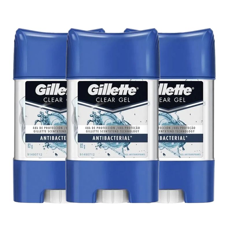 2022101244-Kit-Desodorante-Gel-Antitranspirante-Gillette-Antibacterial-82g---3Unidades