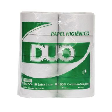 Papel Higiênico Duo Branco 9Cmx170m Com 8 Unidades