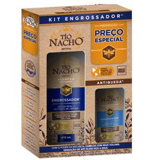 Kit Shampoo 415ml + Condicionador 200ml Tio Nacho Engrossador