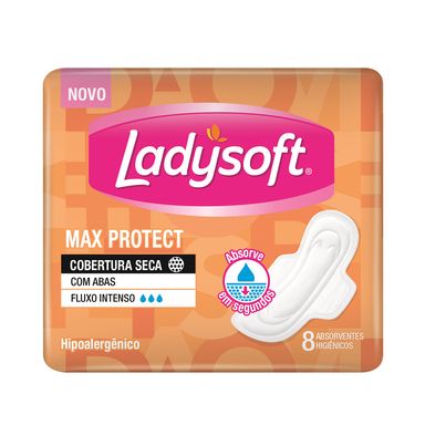 Absorvente Ladysoft Normal Cobertura Seca Com Abas 8 Unidades
