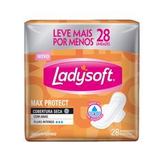 Absorvente Ladysoft Cobertura Seca Com Abas 28 Unidades