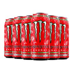 Kit Energético Monster Ultra Watermelon Lata 473ml - 6 Unidades