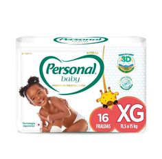 Fralda Descartável Personal Baby Premium Jumbo Xg Com 16 Unidades
