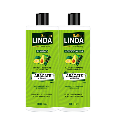 Kit Shampoo + Condicionador Abacate Sallon Linda 1L