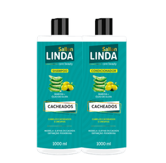 Kit Sallon Linda Shampoo + Condicionador Cacheados 1L