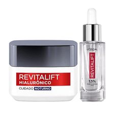 Kit L'Oréal Paris Sérum Preenchedor Facial Anti-idade 30ml + Creme Facial Anti-Idade Revitalift Hialurônico 49g