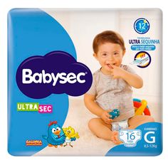 Fralda Descartável Babysec Galinha Pintadinha Ultra Jumbinho G 16 Unidades