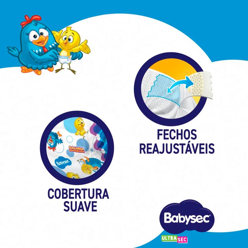 Fralda Descartável Babysec Galinha Pintadinha Ultrasec Mega XG 30 Unidades  - Lojas Rede