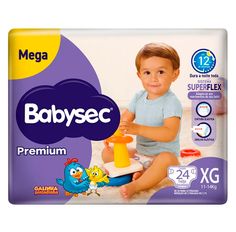 Fralda Descartável Babysec Galinha Pintadinha Premium XG  24 Tiras