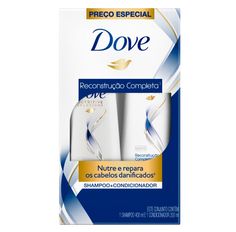 Kit Dove Reconstrução Shampoo 400ml + Condicionador 200ml