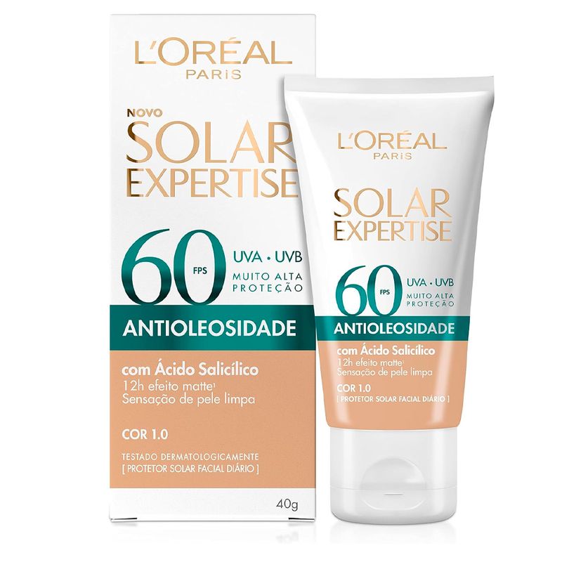 808018-1-Protetor-Solar-Facial-LOreal-Expertise-Antioleosidade-FPS60-Cor-1.0-40g