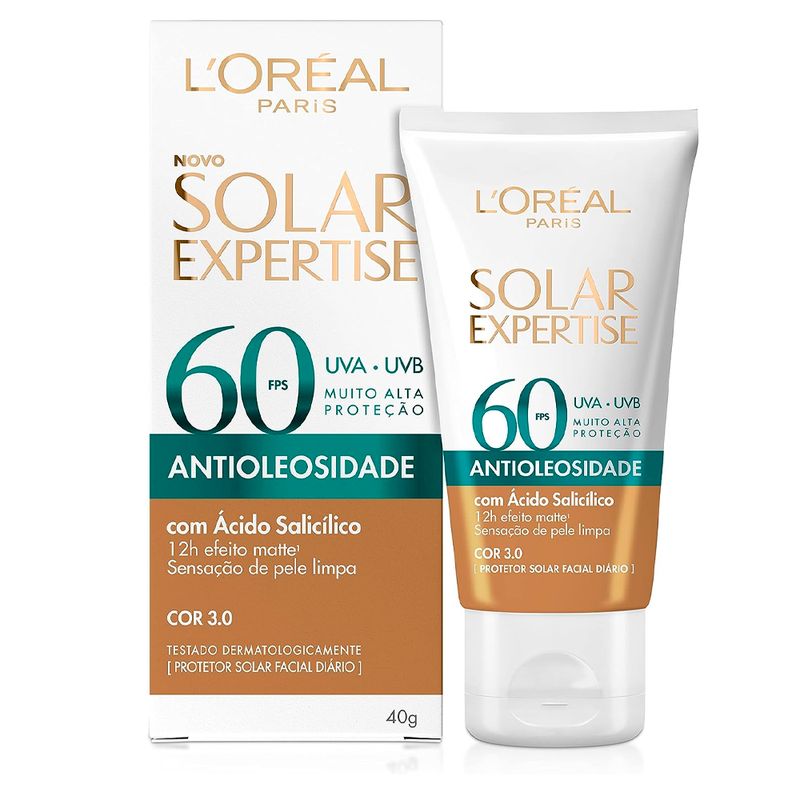 808003-1-Protetor-Solar-Facial-LOreal-Solar-Expertise-Antioleosidade-FPS60-Cor-3.0-40g