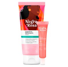 Kit Sérum Facial Uniformizador 30ml + Sabonete Facial Esfoliante Negra Rosa 150g