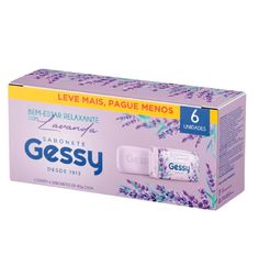 Kit Sabão Barra Gessy Bem-Estar Relax Lavand C/6 80G