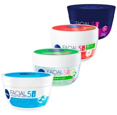 Kit Creme Facial Antissinais +  Creme Facial Cuidado Nutritivo + Creme Facial Ácido Hialurônico + Creme Facial Nivea Noturno 100g