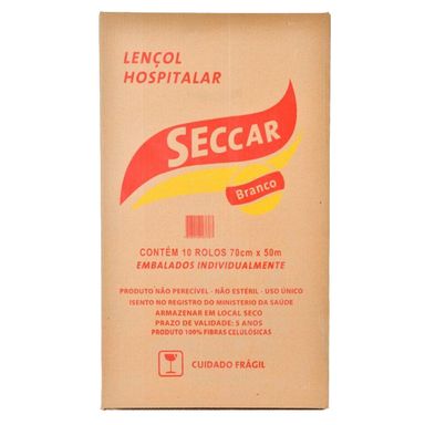 Lençol Hospitalar Seccar Nobreza Branco 70Cmx50m