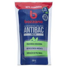 Sabonete Líquido Antibacteriano Bozzano Fresh Refil 200ml