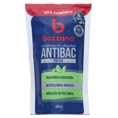 Sabonete Líquido Antibacteriano Bozzano Fresh Refil 200ml
