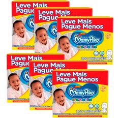 Kit 6 Toalhas Umedecidas Mamypoko Dia e Noite - 1200 Unidades