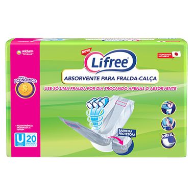 Absorvente Geriátrico Lifree Com 20 Unidades