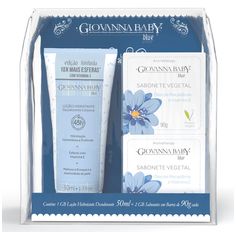 Kit Giovana Baby Eterno Encanto Blue Loção Hidratante + 2 Sabonetes Em  Barra