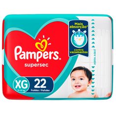 Fralda Pampers Supersec XG 22 Unidades