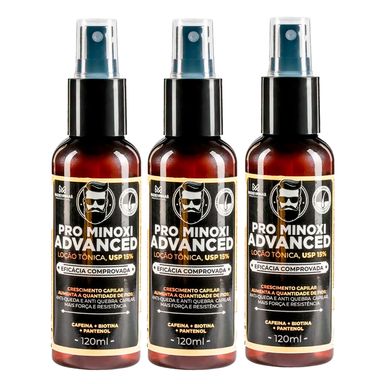 Kit Tônico Capilar Pro Minoxi Advanced 120ml - 3 Unidades