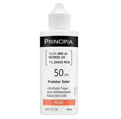 Protetor Solar Facial Ultra Fluido Principia Fps50 Ps-02 40ml