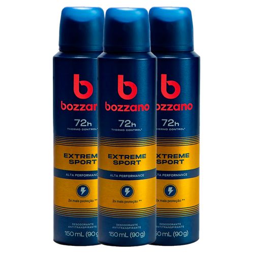 kit Desodorante Aerosol Bozzano Extreme 90g - 3 unidades