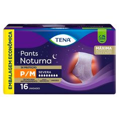 Roupa Íntima Tena Pants Noturna P/M Com 16 Unidades