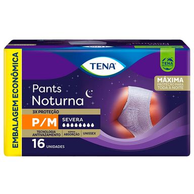 Roupa Íntima Tena Pants Noturna P/M Com 16 Unidades